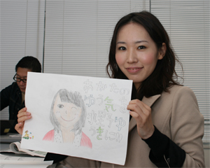 似顔絵のプレゼントもいただきました